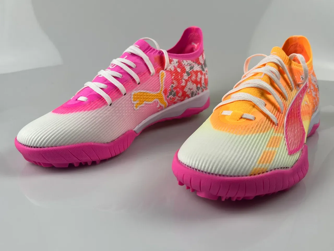 Puma Future Z Pink Orange Low-Cut Knit-Synthetic Upper Sneakers 9