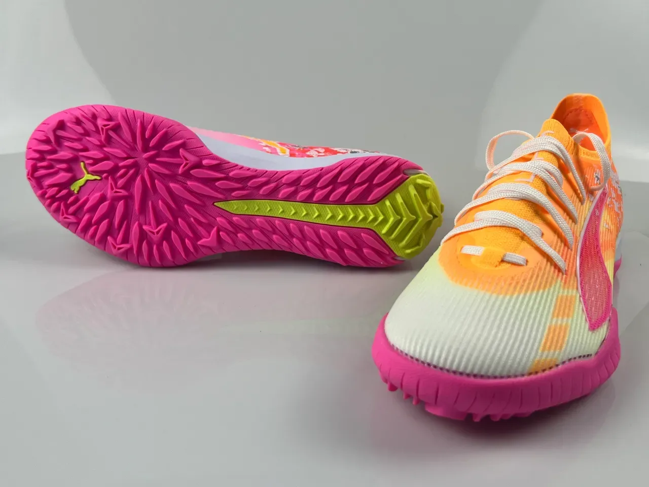 Puma Future Z Pink Orange Low-Cut Knit-Synthetic Upper Sneakers 10