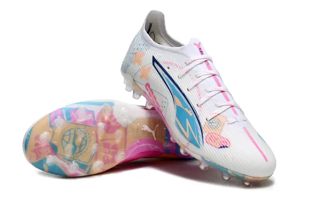 Puma Future Z White Multicolor Low-Cut Graphic-Printed Firm-Ground Soccer Shoes 4