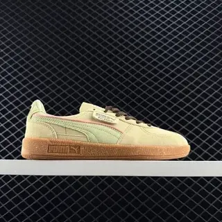Puma Palermo Beige Green Pink Lifestyle Sneakers