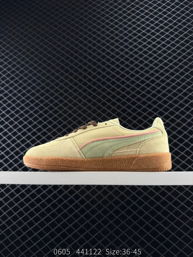Puma Palermo Beige Green Pink sneakers lifestyle 6