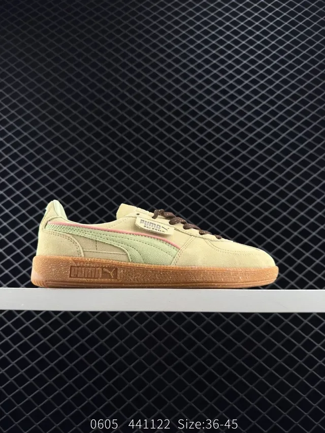 Puma Palermo Beige Green Pink sneakers lifestyle 7
