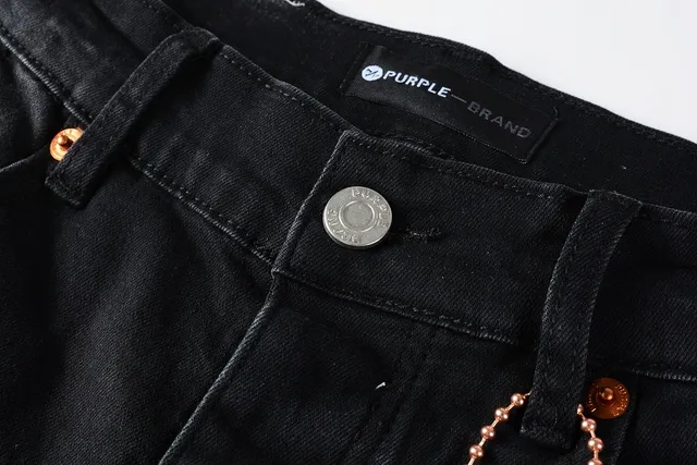 Purple Brand Distressed Black Paint-Splatter Slim Fit Jeans 12