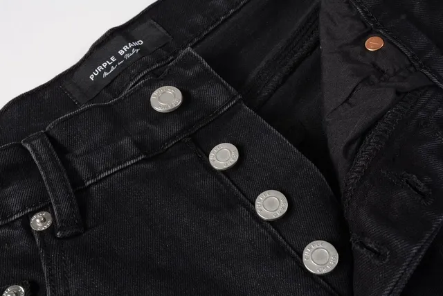 Purple Brand Distressed Black Washed Denim Shorts 8