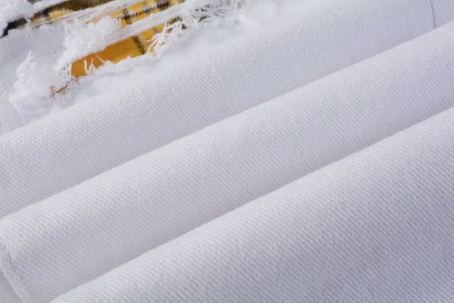 Purple Brand jeans déchirés slim-fit blanc jaune 4