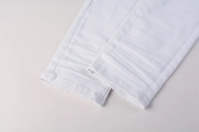 Purple Brand jeans déchirés slim-fit blanc jaune 5