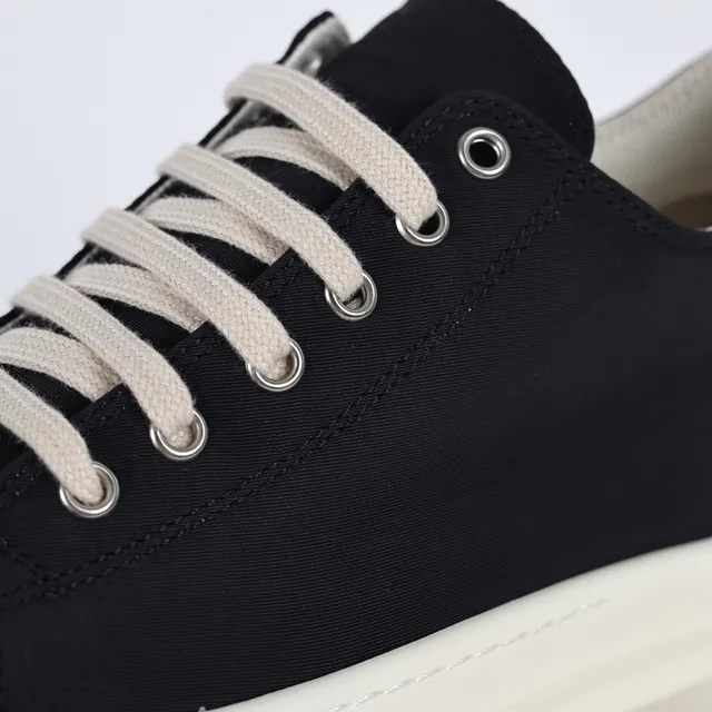 Rick Owens DRKSHDW Geobasket Black Canvas Platform Lifestyle Sneakers 6