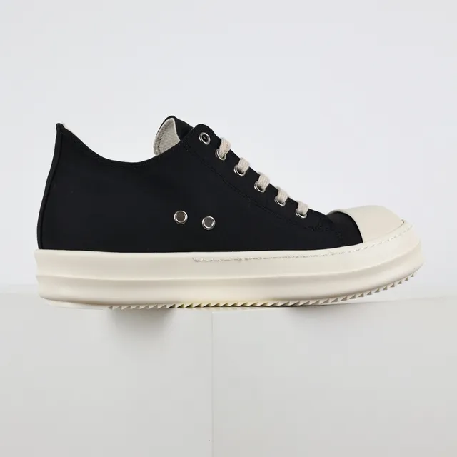 Rick Owens DRKSHDW Geobasket Black Canvas Platform Lifestyle Sneakers 7