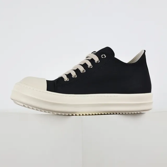 Rick Owens DRKSHDW Geobasket Black Canvas Platform Lifestyle Sneakers 9
