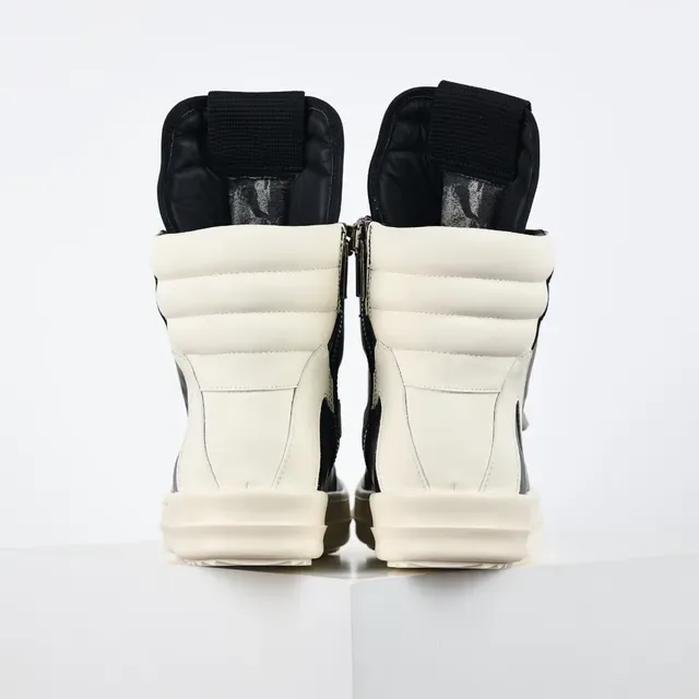 Rick Owens Geobasket High Black and Cream Lifestyle Sneakers 8