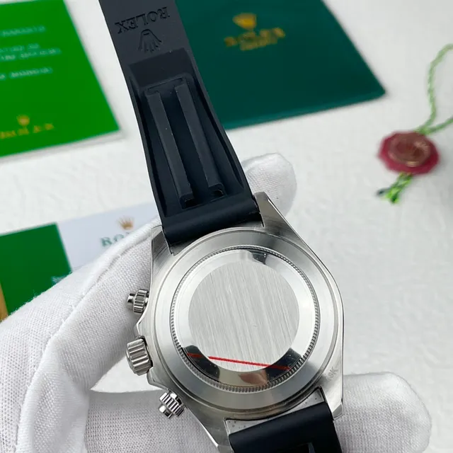 Rolex Cosmograph Daytona Meteorite Dial Black Rubber Strap Mechanical Watch 6