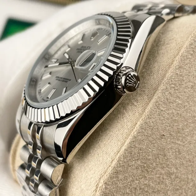 Rolex Datejust Stainless Steel Silver Dial Mechanical Watch 4