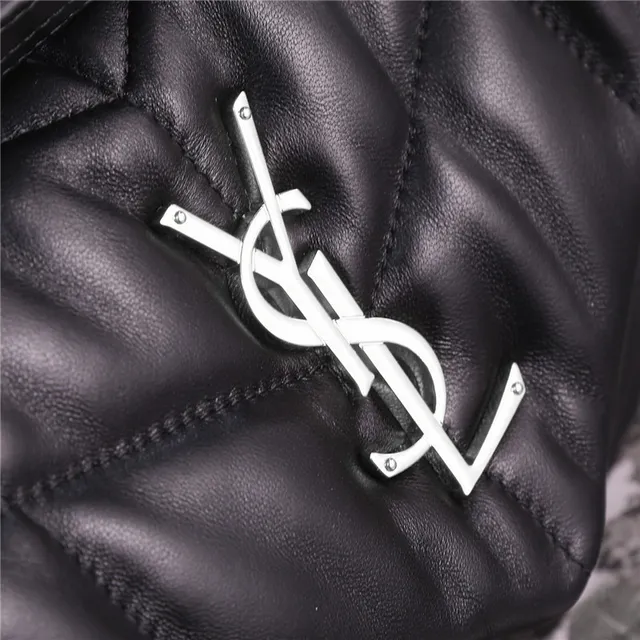 Saint Laurent Loulou Sac en Beige Gold avec coutures quilted diamond stitching envelope flap chain 5