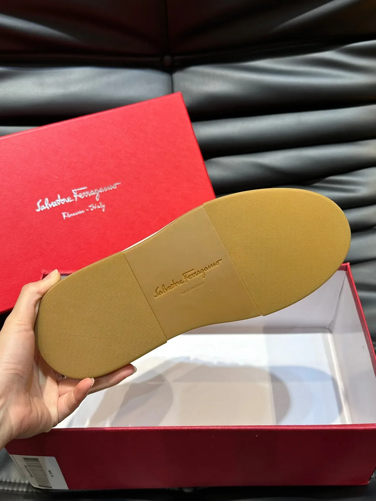 Salvatore Ferragamo Low-Top Leather-Suede Panel Sneakers 9