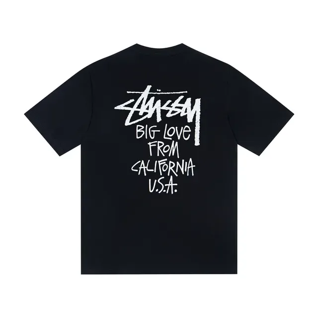 Stussy Stock Logo Big Love From California USA White T-Shirt 3