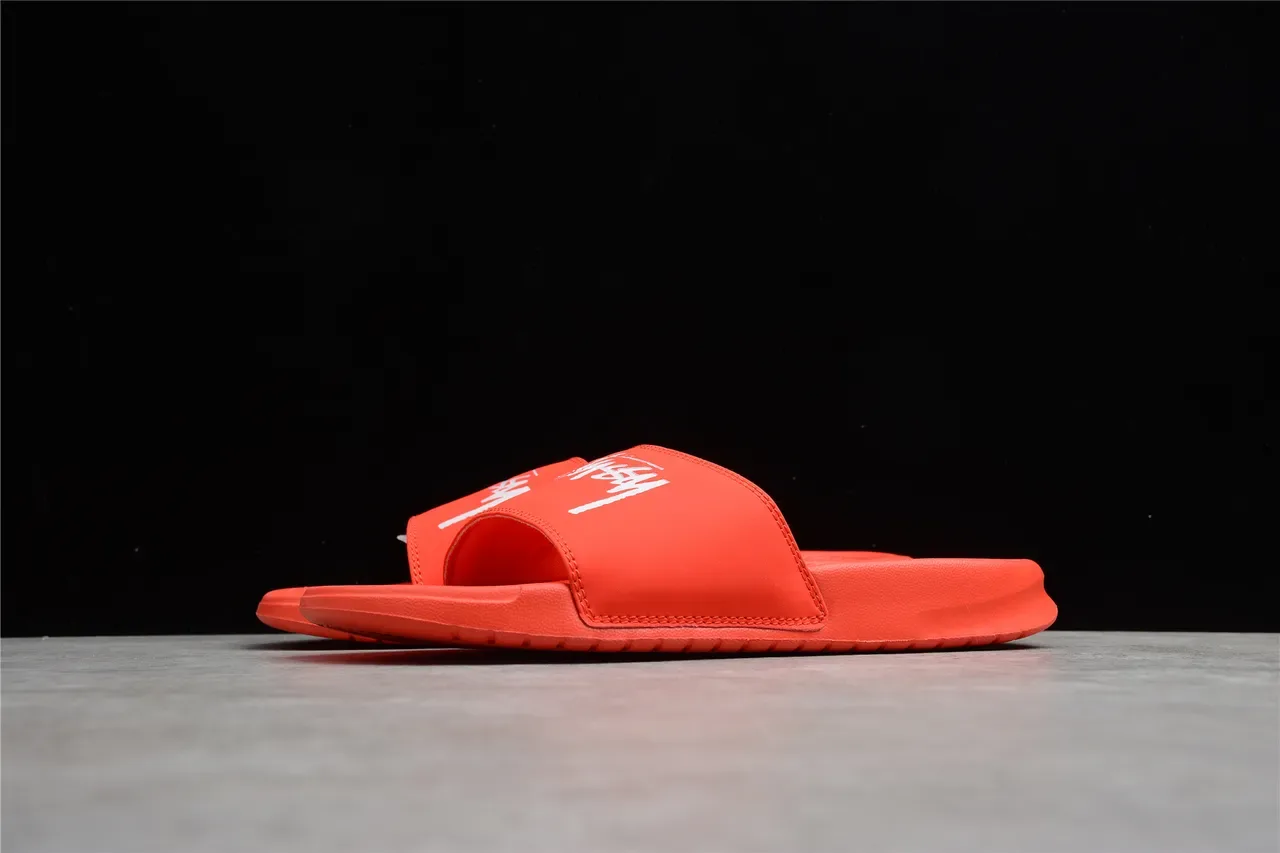 Stussy x Nike Benassi Slide Sandálias Laranja 6