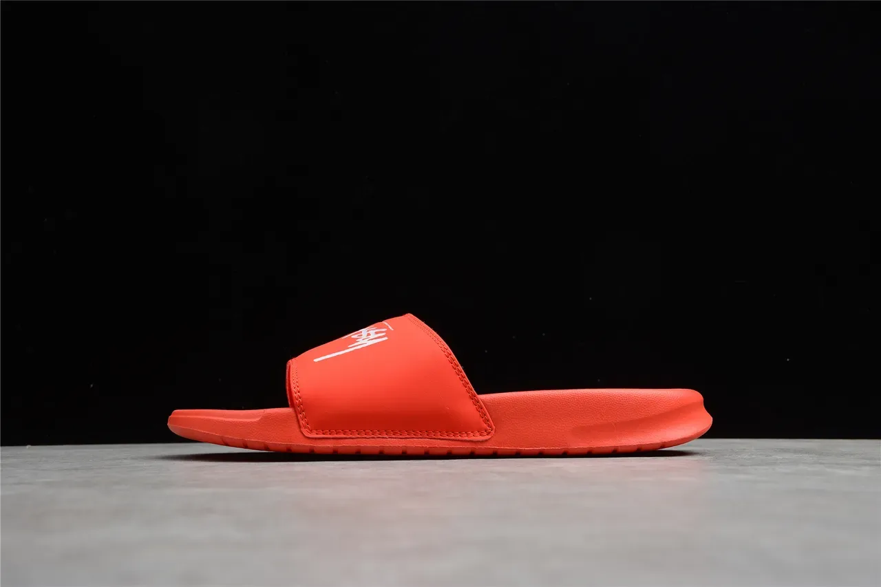 Stussy x Nike Benassi Slide Sandálias Laranja 7