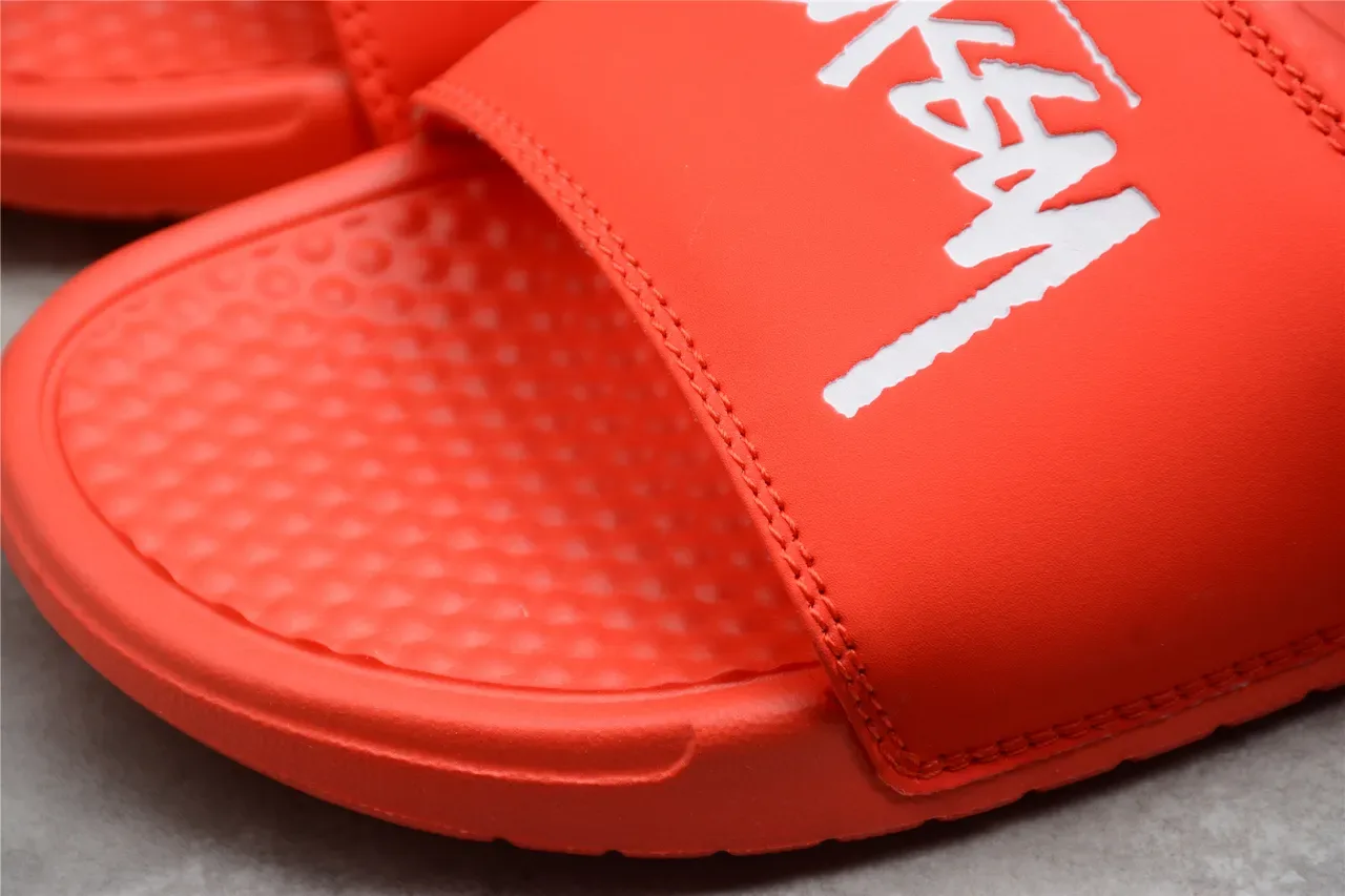 Stussy x Nike Benassi Slide Sandálias Laranja 12