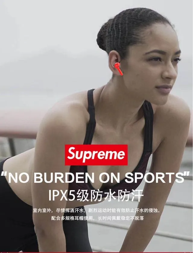 Supreme TWS-L3 Rouge Or Finition Mate Bord Accent TWS Écouteurs 3