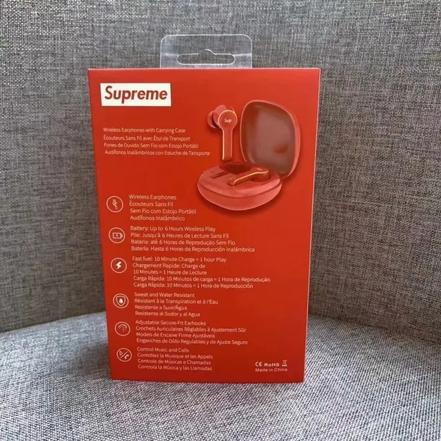 Supreme TWS-L3 Rouge Or Finition Mate Bord Accent TWS Écouteurs 9