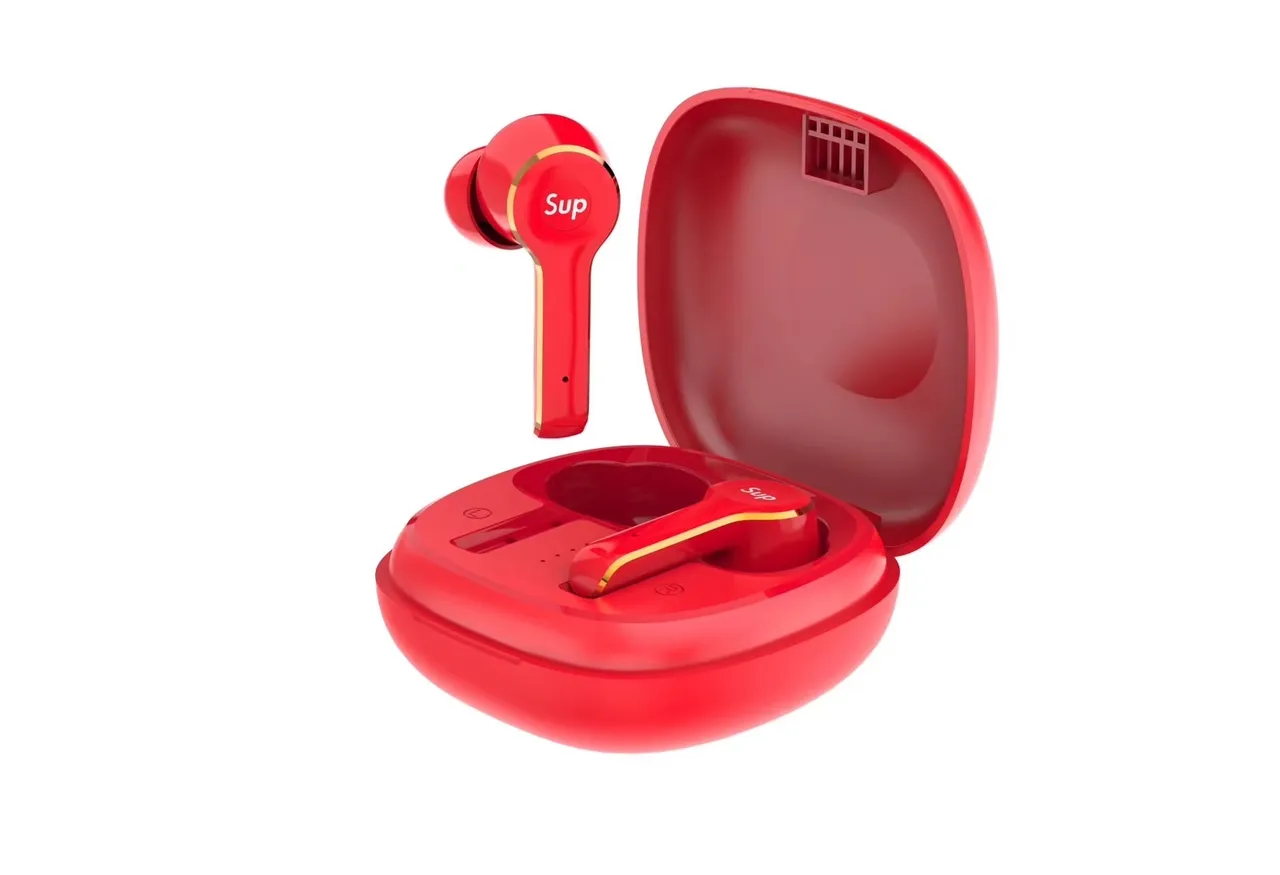 Supreme TWS-L3 Rouge Or Finition Mate Bord Accent TWS Écouteurs 15