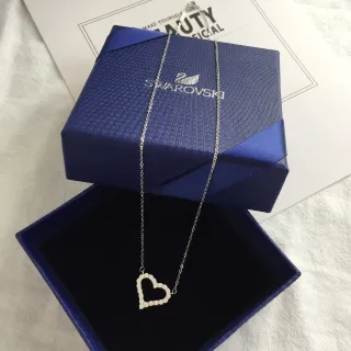 Swarovski Open Heart Pave Crystal Necklace