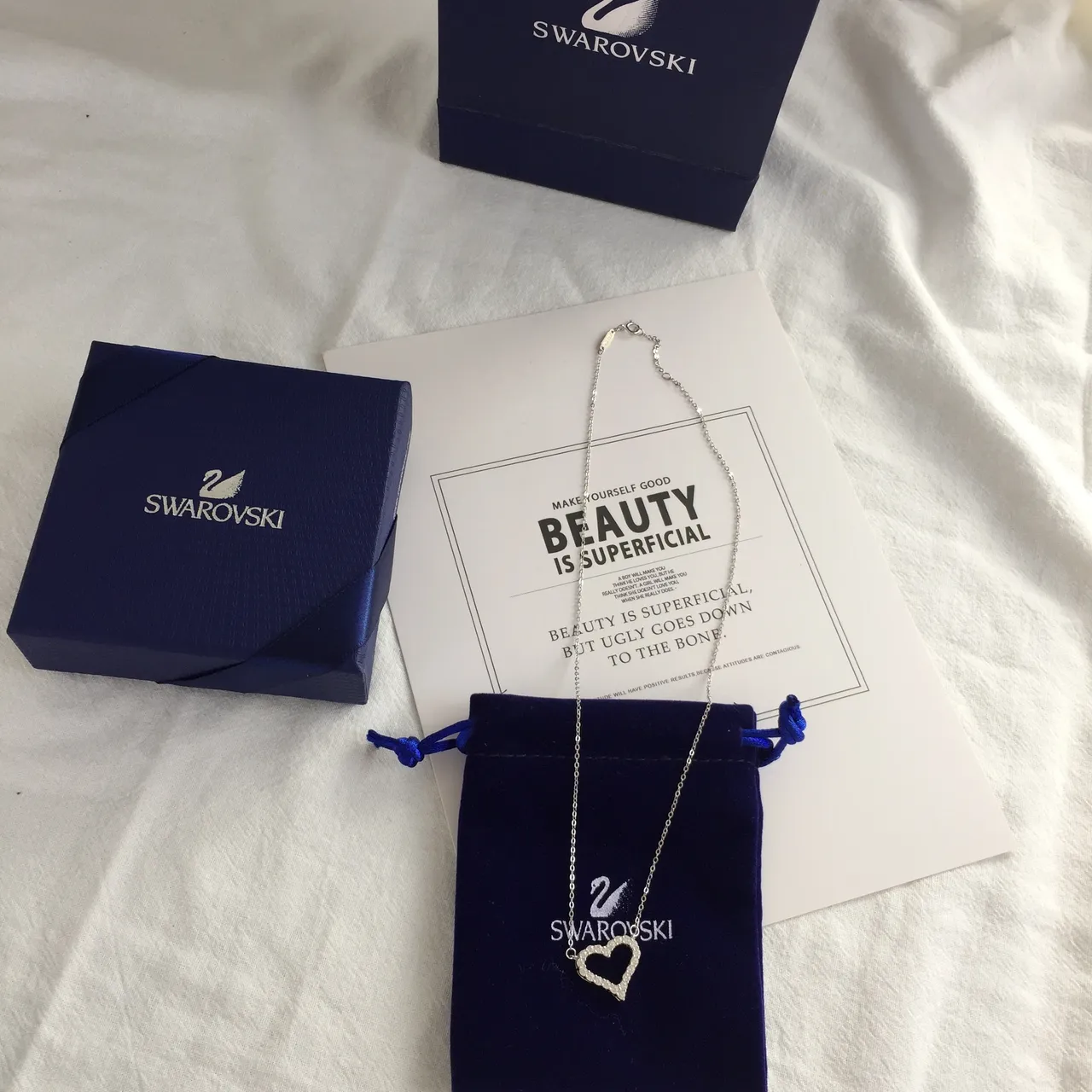 Swarovski Collier Cœur Ouvert Pavé de Cristal 2