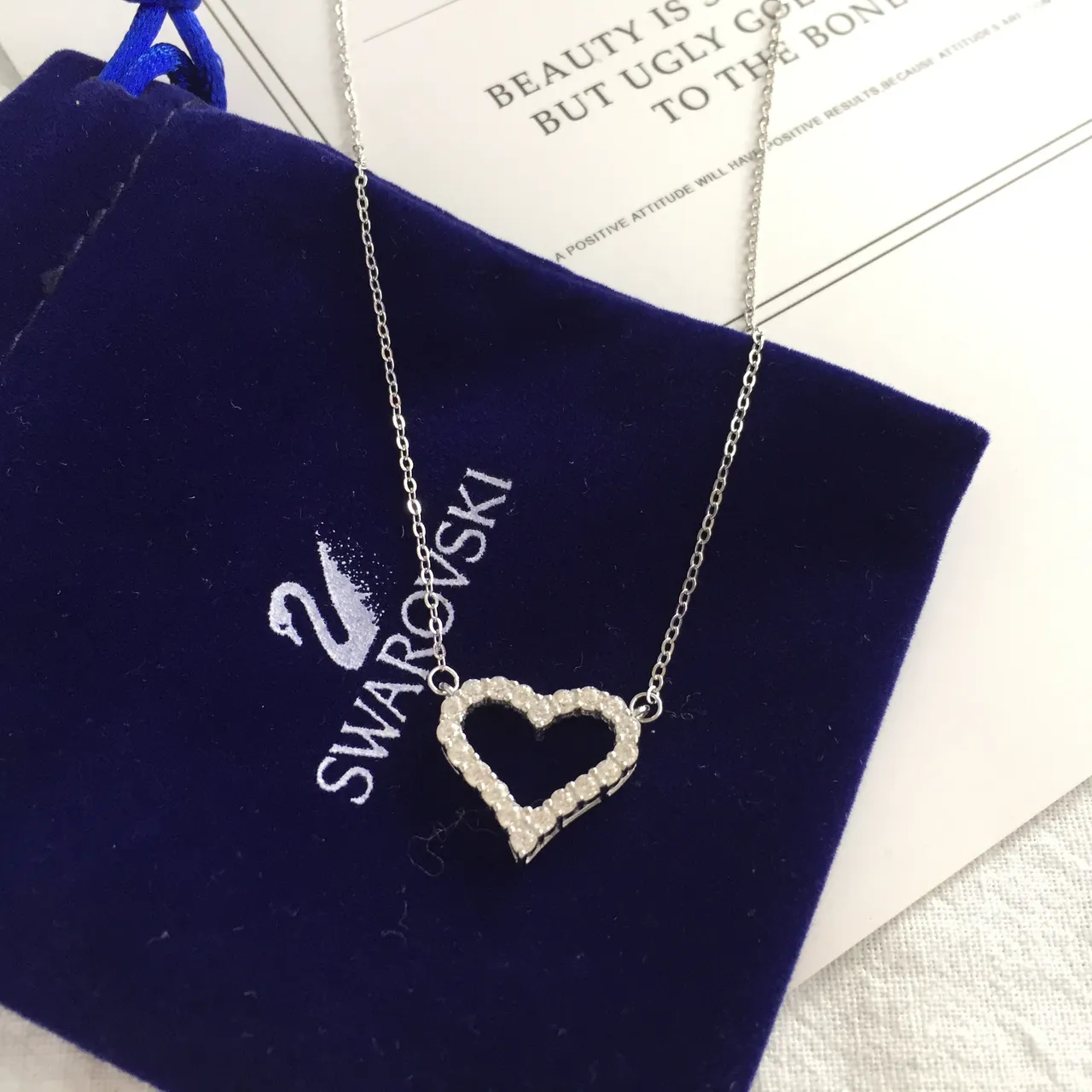 Swarovski Collier Cœur Ouvert Pavé de Cristal 5