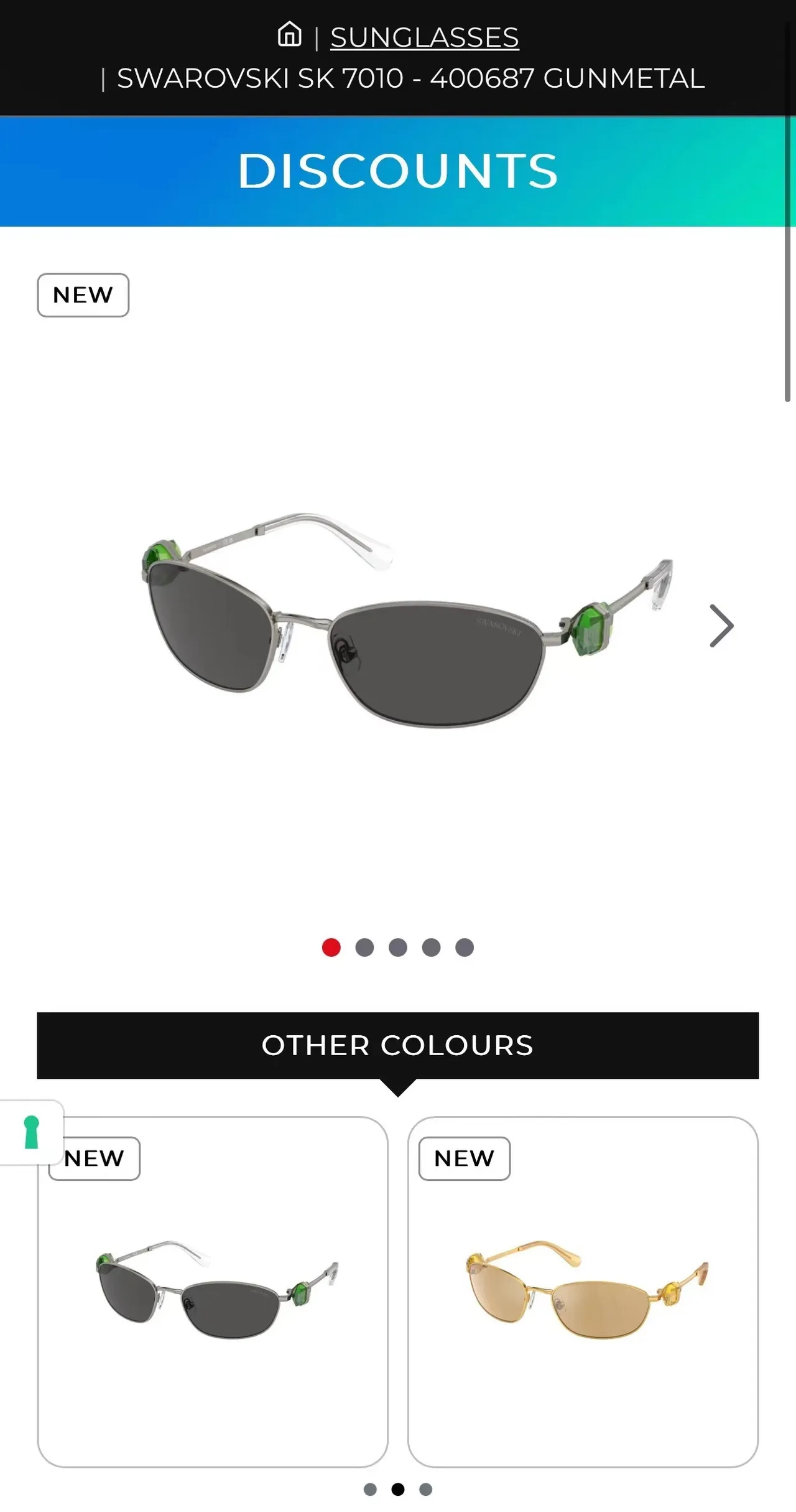 Swarovski SK 7010 Light Blue Mirrored Sunglasses 4