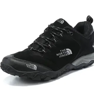 The North Face Black Gray Suede And Mesh Upper Aggressive Multi-Directional Tread Sneakers