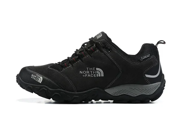 The North Face Black Gray Suede And Mesh Upper Aggressive Multi-Directional Tread Sneakers 2