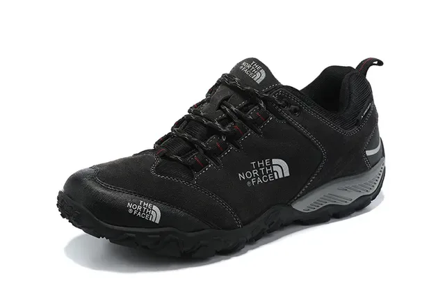 The North Face Black Gray Suede And Mesh Upper Aggressive Multi-Directional Tread Sneakers 3