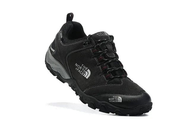 The North Face Black Gray Suede And Mesh Upper Aggressive Multi-Directional Tread Sneakers 4
