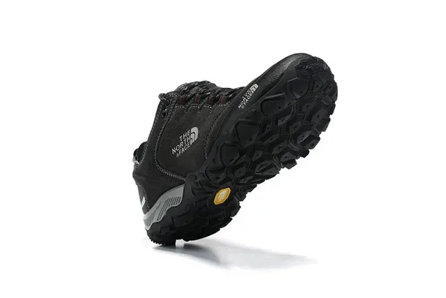 The North Face Black Gray Suede And Mesh Upper Aggressive Multi-Directional Tread Sneakers 5