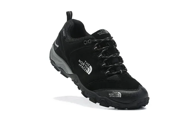 The North Face Black Gray Suede And Mesh Upper Aggressive Multi-Directional Tread Sneakers 17