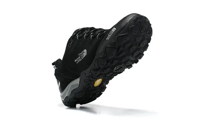 The North Face Black Gray Suede And Mesh Upper Aggressive Multi-Directional Tread Sneakers 18