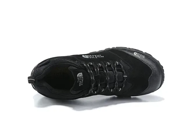 The North Face Black Gray Suede And Mesh Upper Aggressive Multi-Directional Tread Sneakers 19