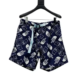 The North Face x Brain Dead Navy White All-Over Print Collaboration Design Shorts
