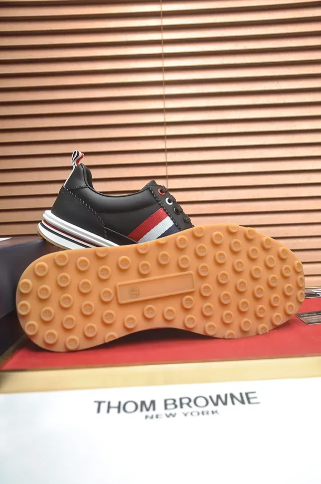 Thom Browne Classic Stripe Black Red White Navy Lifestyle Sneakers 3