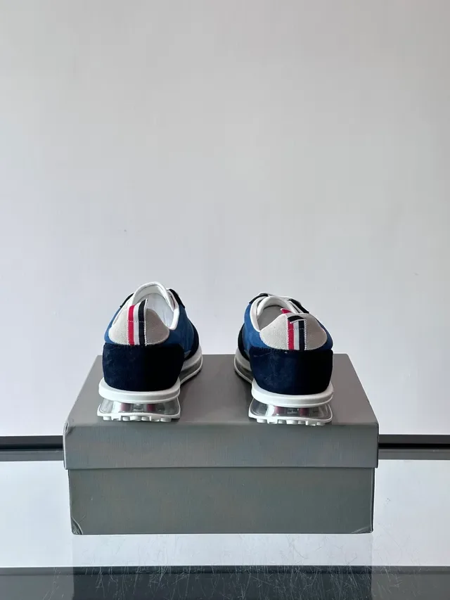 Thom Browne Navy Suede Air-Cushion Lifestyle Sneakers 3