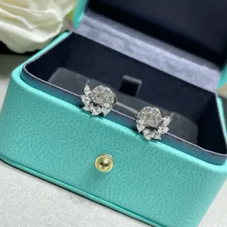 Tiffany & Co. Floral Diamond Cluster Stud Earrings