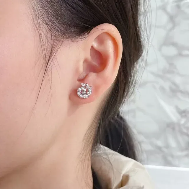 Tiffany & Co. Floral Diamond Cluster Stud Earrings 9