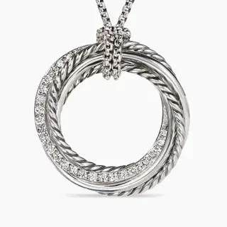 Tiffany & Co. HardWear Triple Circle Pavé Rope Pendant Necklace