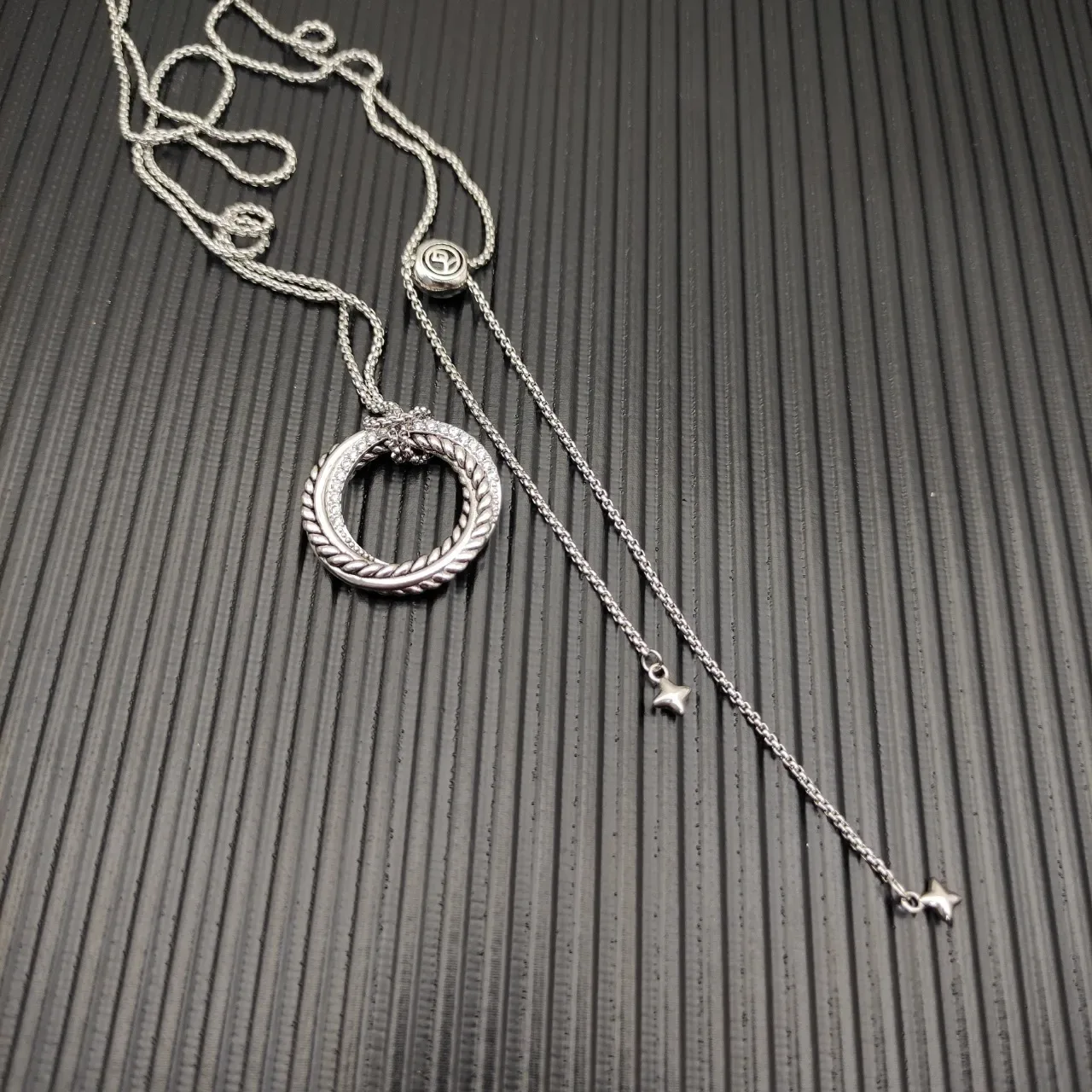 Tiffany & Co. HardWear Triple Círculo Pavé Colar com Pingente de Corda 3