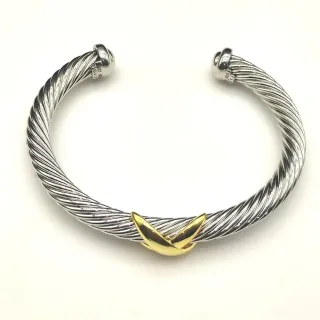 Tiffany & Co. HardWear Câble Torsadé Bracelet Bicolore Or et Argent