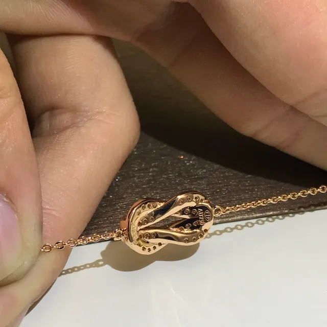 Tiffany & Co. nœud or argent pendentif diamants Pavé-Set bracelet 2