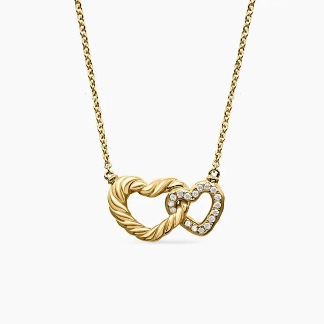 Tiffany & Co. Return to Tiffany Interlocking Hearts Gold Necklace 1