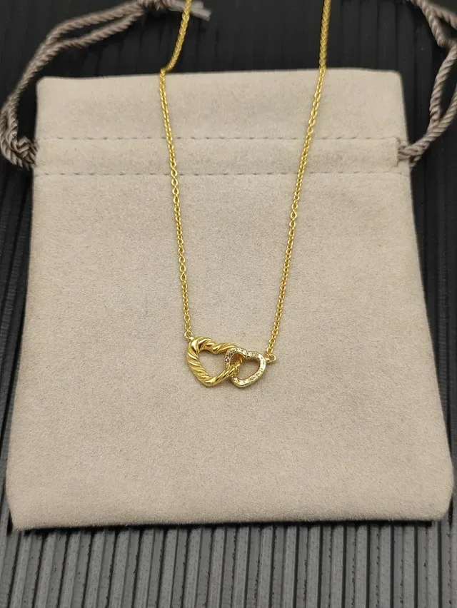 Tiffany & Co. Return to Tiffany Interlocking Hearts Gold Necklace 8