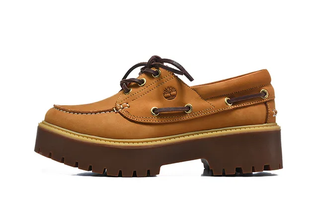 Timberland Burgundy Brown Moc-Toe Stitching Metal D-Ring Eyelets Boat Shoes 3