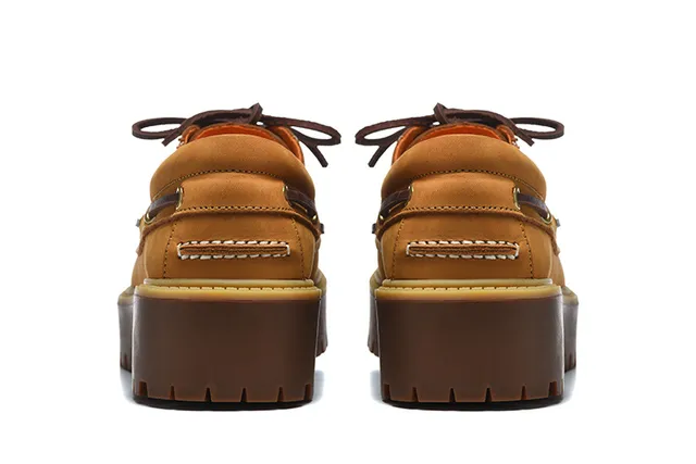 Timberland Burgundy Brown Moc-Toe Stitching Metal D-Ring Eyelets Boat Shoes 9